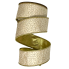 2.5" x 10yd Ivory/Gold Jacquard Ribbon