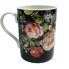 12oz. Florals on Black Mug