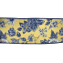 4" x 10yd Blue & Yellow Floral Tolie Ribbon