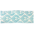4" x 5yd White/ Blue Filigree Regal Crest Deluxe Ribbon