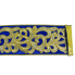4" x 5yd Royal Blue w/ Gold Scalloped Design Ribbon