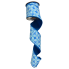 4" x 10yd Amalfi Designer Blues Chinoiserie Twill Deluxe Ribbon