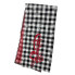 13"x54" Table Runner - Let It Snow on Black & White Checkers & Snowflakes