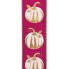 4" x 10yd White Gilded Pumpkin on Pink Deluxe Ribbon