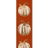 4" x 10yd White Gilded Pumpkin on Orange Deluxe Ribbon