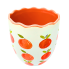Scalloped Orange Rim Tangerine Utensil Bowl