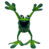 8" Excited Metal Frog