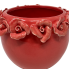 5" Coral Planter with Roses