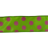 1.5" x 10yd Lime w/ Pink Polka Dot Satin Ribbon