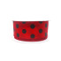 1.5" x 10yd Red w/Black Polka Dot Satin Ribbon