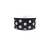 1.5" x 10yd Black w/White Polka Dot Satin Ribbon