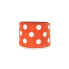 2.5" x 10yd Orange w/White Polka Dot Satin Ribbon