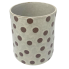 7" Brown Polka Dot Ceramic Utensil Crock