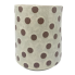7" Brown Polka Dot Ceramic Utensil Crock