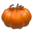 Large Metal Harvest Pumpkin