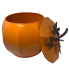 15" Harvest Metal Pumpkin w/ Lid - Large