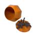 12" Harvest Metal Pumpkin w/ Lid - Medium