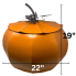 19" Harvest Metal Pumpkin w/ Lid - Extra Large