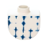 2.5" U-Shaped Blue & White Bud Vase