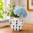 2.5" U-Shaped Blue & White Bud Vase