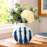 3" Circular Blue & White Bud Vase