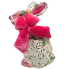 9" Pink & Green Fabric Easter Bunny