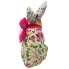 9" Pink & Green Fabric Easter Bunny