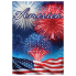 America Fireworks Garden Flag