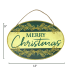 Merry Christmas Glitter Oval Hanging Sign