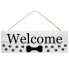 Welcome with Dog Bone/Paw Prints Sign