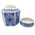 6" Blue & White Chinoiserie Porcelain Jar w/ Lid