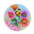 Zinnias in Bloom Bird Bath