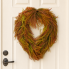 26" Oval UV Bead Grass Wreath - Orange/Red