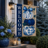 Chinoiserie Welcome Pumpkin Burlap House Flag