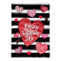 Striped Hearts Burlap Garden Flag