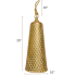 25" Long Metal Gold Hanging Bell