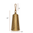 18" Long Metal Gold Hanging Bell