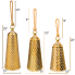 Long Metal Gold Hanging Bells - Set of 6