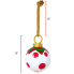 9" Red & White Dot Ornament Jingle Bell
