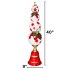 40" Red & White Stacked Ornament Finial