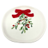 8.5" Ceramic Mistletoe Bow Plate