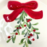 8.5" Ceramic Mistletoe Bow Plate