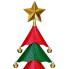 29" Metal Green & Red Tree w/ Jingle Bells