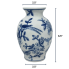 6.5" Birds & Floral Chinoiserie Vase- Short Neck