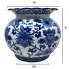 8" Round Scalloped-rim Chinoiserie Vase