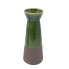 8" Two-toned Green & Brown Ceramic Vase