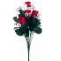 18" Rose Bush - Red & White