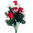 18" Rose Bush - Red & White