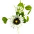 16" Sunflower Spray - White