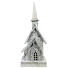 18" White Wooden Church